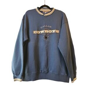 Vintage Dallas Cowboys Starter Crewneck Sweatshirt XL Embroidered NFL Blue